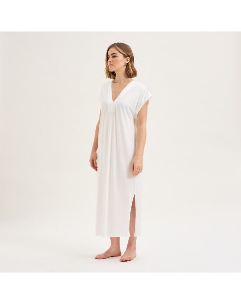 Chemise de nuit en coton Romane écrue