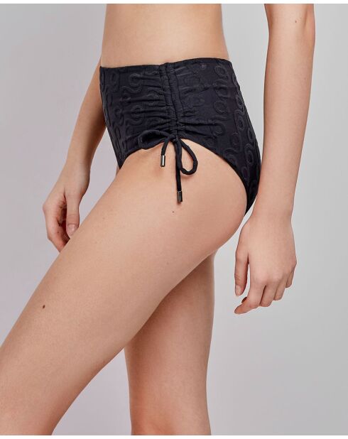Culotte bikini à  imprimé géométrique noire