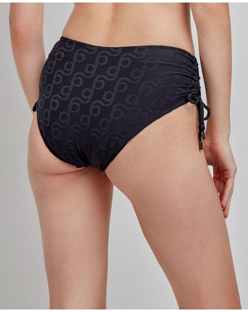 Culotte bikini à  imprimé géométrique noire