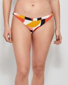 Bas de bikini imprimé géométrique multicolore
