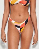 Bas brésilien coupe en V multicolore