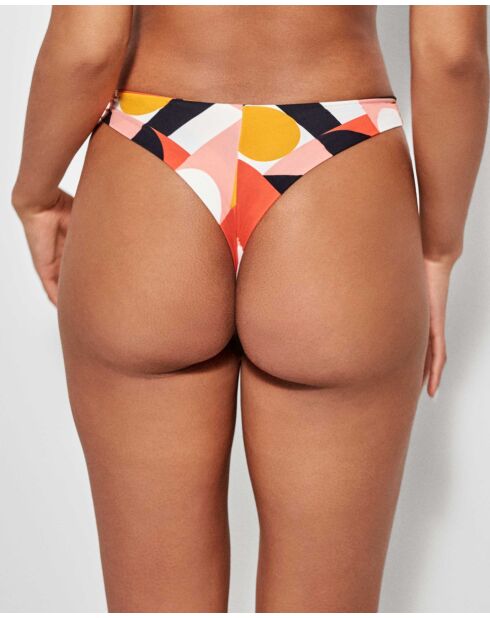 Bas brésilien coupe en V multicolore