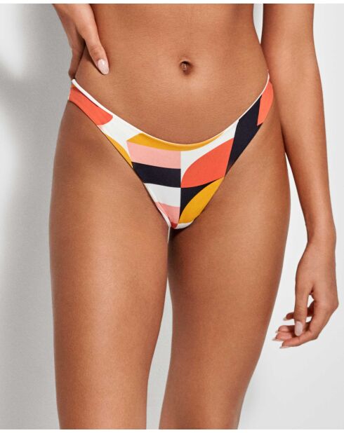 Bas brésilien coupe en V multicolore