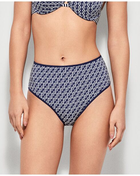 Bas de bikini à  rayures multicolore