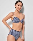 Bas de bikini à  rayures multicolore