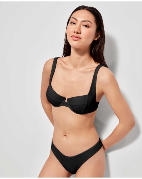 Culotte de bikini taille en V noire