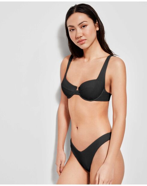 Culotte de bikini taille en V noire