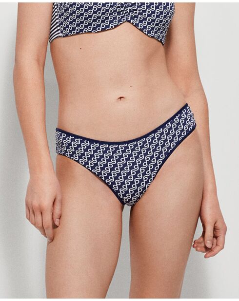 Bas de bikini à  rayures multicolore