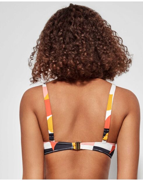 Haut de bikini avec armature continue multicolore