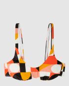 Haut de bikini avec armature continue multicolore