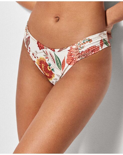 Culotte bikini imprimé floral multicolore