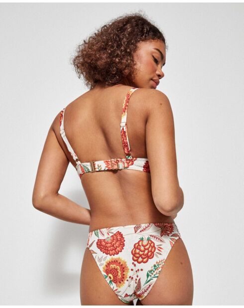 Culotte bikini imprimé floral multicolore