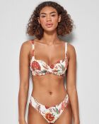 Culotte bikini imprimé floral multicolore