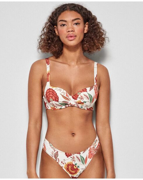 Culotte bikini imprimé floral multicolore