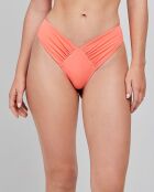 Culotte bikini brésilien coupe V rose