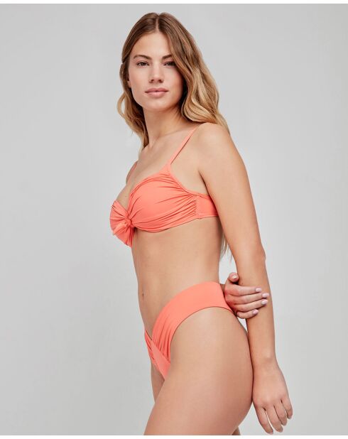 Culotte bikini brésilien coupe V rose