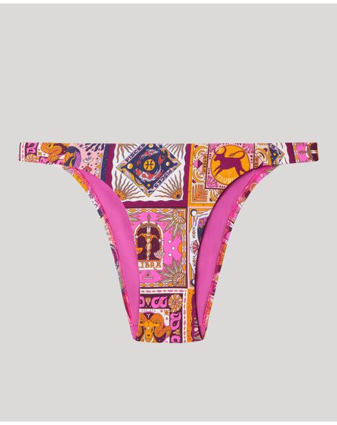Culotte bikini imprimé zodiaque multicolore