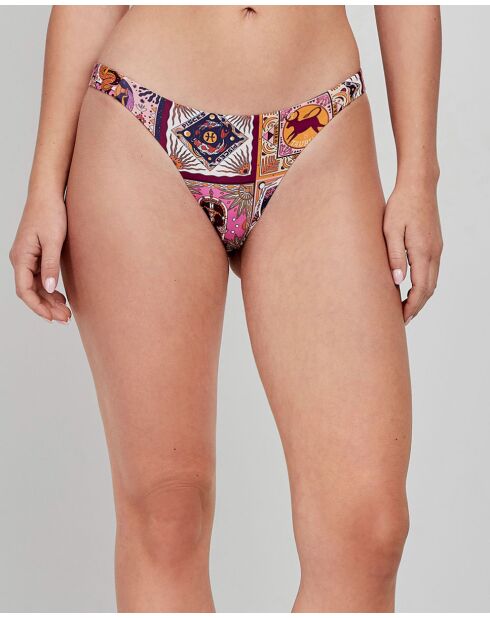 Culotte bikini imprimé zodiaque multicolore