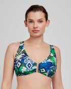 Haut de bikini grande taille avec mousse amovible multicolore