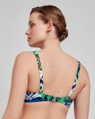 Haut de bikini grande taille avec mousse amovible multicolore