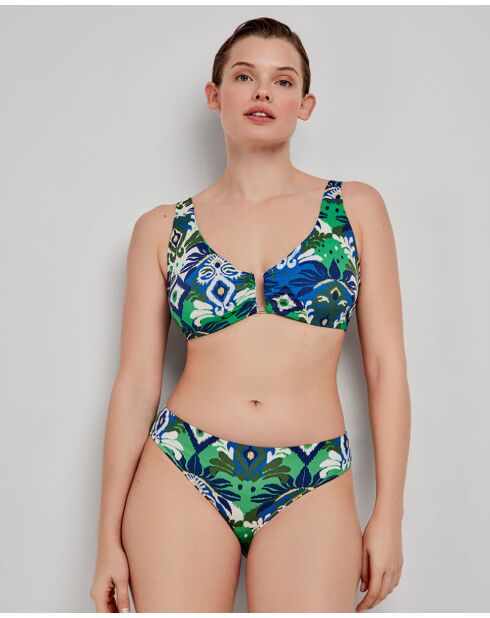 Haut de bikini grande taille avec mousse amovible multicolore