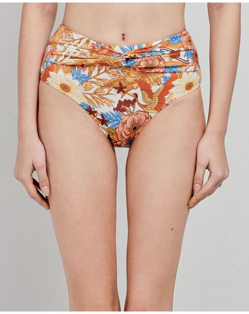 Culotte bikini imprimé floral multicolore