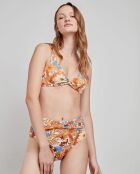 Culotte bikini imprimé floral multicolore