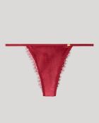 Culotte brésilienne en velours rouge