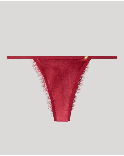 Culotte brésilienne en velours rouge
