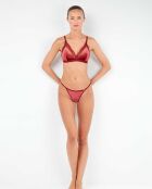 Culotte brésilienne en velours rouge