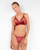 Culotte brésilienne en velours rouge