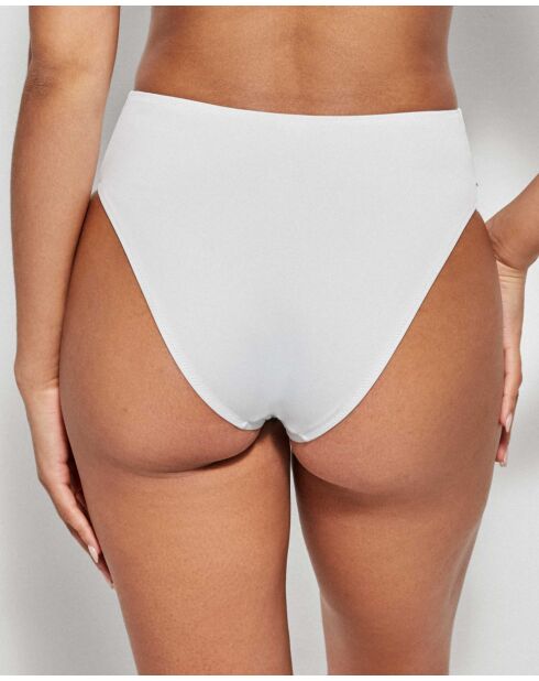 Bas de bikini V blanc