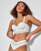 Bas de bikini V blanc