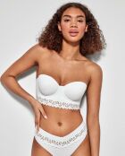 Bas de bikini V blanc