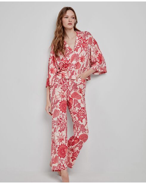 Chemise imprimé coraux multicolore