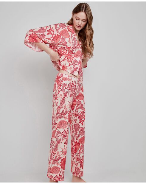 Chemise imprimé coraux multicolore