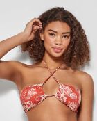 Haut de bikini bandeau sans armature multicolore