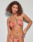 Haut de bikini bandeau sans armature multicolore