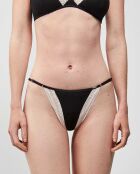 Culotte brésilienne dentelle en contraste noire