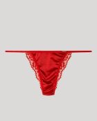 Culotte brésilienne laniaires fines rouge
