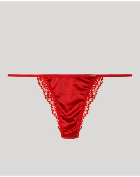 Culotte brésilienne laniaires fines rouge