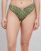 Culotte de bikini brésilien coupe en V multicolore