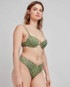Culotte de bikini brésilien coupe en V multicolore