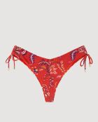 Bas de bikini brésilien coupe en V multicolore