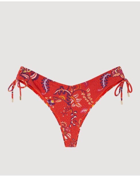 Bas de bikini brésilien coupe en V multicolore