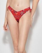 Bas de bikini brésilien coupe en V multicolore