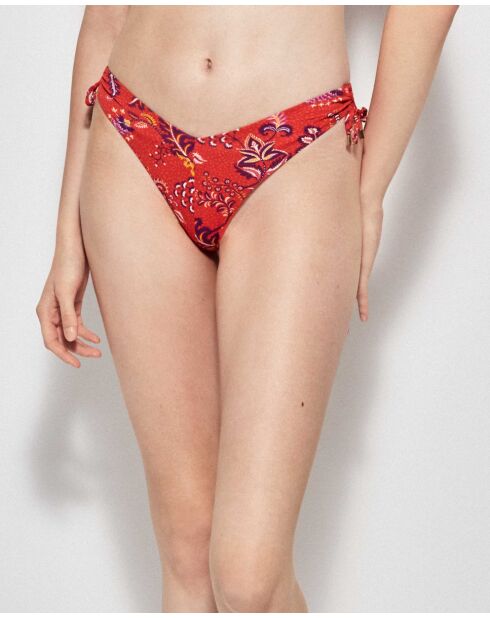 Bas de bikini brésilien coupe en V multicolore