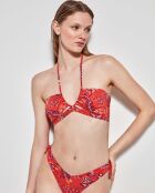 Bas de bikini brésilien coupe en V multicolore
