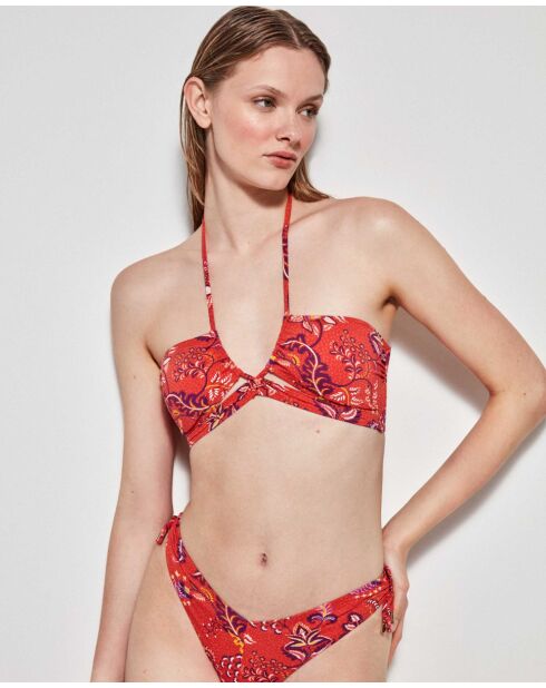 Bas de bikini brésilien coupe en V multicolore