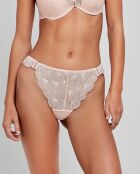 Culotte brésilienne en dentelle rose